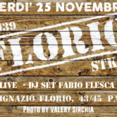 Venerdi’ 25 Novembre “Florio”